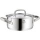 WMF Gourmet Plus Kochtopf mit Metalldeckel, Ø 20 cm, Cromargan Edelstahl mattiert, Innenskalierung, Dampföffnung, induktionsgeeignet spülmaschinengeeignet, 2,5l