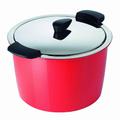 KUHN RIKON 30713 Thermokochgeschirr HOTPAN Kochtopf rot 5L/22cm, dampfgaren, warmhalten, Energie sparen