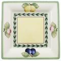 Villeroy & Boch French Garden Macon Quadratische Untertasse, 16 cm, Premium Porzellan, Weiß/Bunt