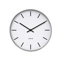 Karlsson Wanduhr Station Classic Stahl Poliert, Metall, White, 6 x 37.5 x 37.5 cm