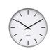 Karlsson Wanduhr Station Classic Stahl Poliert, Metall, White, 6 x 37.5 x 37.5 cm