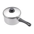 Kitchen Craft Tiefer Edelstahl-Stieltopf mit Deckel, 20 cm