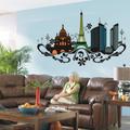 Indigos WG20404-22 Wandtattoo w404 Skyline Paris Wandaufkleber 80x61 cm, Gelb