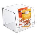 iDesign Linus Aufbewahrungsbehälter für Küchenschrank XL | Küchenbox für Lebensmittel & Küchenzubehör | stapelbare Sortierkiste mit seitlicher Öffnung | Kunststoff transparent