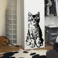 INDIGOS WG20522-61 Wandtattoo w522 süße Katze Wandaufkleber 96 x 49 cm, grün