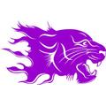 Indigos 4051095059080 Wandtattoo w625 Tiger 120 x 66 cm Wandaufkleber in 3 Größen, violett