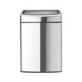 Touch Bin 10 L rechteckig mit Kunststoffeinsatz / Matt Steel Fingerprint proof