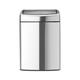 Touch Bin 10 L rechteckig mit Kunststoffeinsatz / Matt Steel Fingerprint proof