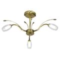 Pandora 3 Light Ceiling Light Antique Brass Finish G9 Bulbs