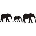 INDIGOS WG20194-70 Wandtattoo w194 Elefant Afrika Tier Wandaufkleber, 96 x 79 cm, schwarz