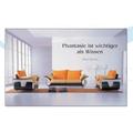 Indigos WG30011-31 Wandtattoo w011 Spruch Albert Einstein Phantasie ist Wichtiger als Wissen 120 x 35, Rot