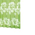 RIDDER 423550-350 Duschvorhang Textil ca. 180 x 200 cm, Flowerpower grün inklusive Ringe