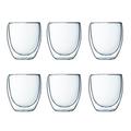 Bodum 4558-10-12 pavina 6-teiliges Gläser-Set (Doppelwandig, isoliert, 0,25 liters) transparent