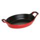 Staub 1302306 stapelbare Auflaufform, oval 24 cm, 1,0 L mit mattschwarzer Emaillierung im Inneren der Auflaufform, kirschrot