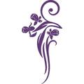 INDIGOS 4051719266559 Wandtattoo, Vinyl, violett, 60 x 10 x 10 cm