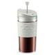 Bodum K11102-913 Travel Press Set Kaffeebereiter mit extra Trinkaufsatz 0,35 l, cremeweiß