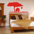 Indigos 4052166119030 Wandtattoo w558 Afrika/Steppe Elefant Wandaufkleber 96 x 47 cm, rot