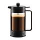 Bodum BEAN Kaffeebereiter für 3 Tassen (Press Filter System, Isoliert, Auslaufschutz, 0,35 liters) schwarz