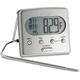 All-Clad T223 Bratenthermometer mit LCD Display und Alarmfunktion, temperaturbeständig bis 260 °C, Edelstahl