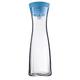 WMF Basic Wasserkaraffe, 1,0l, Höhe 29 cm, Glas-Karaffe, Silikondeckel, CloseUp-Verschluss, blau