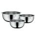 WMF Function Bowls Schüssel-Set, für die Küche 3-teilig (V 1, 25 l, 1,75 l, 4,25 l) Cromargan Edelstahl multifunktional als Rührschüssel Salatschüssel Servierschüssel, stapelbar