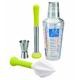 Ibili Clasica Bar-Set, Cocktail Set 4-teilig, bestehend aus Cocktail-Shaker, Cocktailstößel, Messbecher, Citruspresse (Zironenpresse-Limettenpresse)