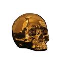 Seletti Vorratsdose 15 cm große Porzellan My Skull Figur, Gold, 17,4 x 24,6 x 18,2 cm