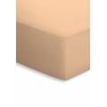 Schlafgut Jersey-Elasthan Spannbetttuch Baumwoll-Mischgewebe beige 220 x 100 x 1 cm