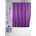 WENKO 20035100 Anti-Schimmel Duschvorhang Uni Purple - Anti-Bakteriell, waschbar, mit 12 Duschvorhangringen, 100 % Polyester, Lila