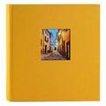 Goldbuch Fotoalbum mit Fensterausschnitt, Bella Vista, 30 x 31 cm, 60 weiße Seiten mit Pergamin-Trennblättern, Leinen, Gelb, 27891