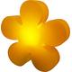 8 seasons design | Leuchtdekoration Blume Shining Flower (E27, Ø 40cm, Indoor & Outdoor, Deko Frühling, Sommer, Ostern, Gartenparty, Frühlingsparty) orange