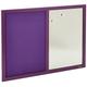 Bi-Office Kombitafel Lavander, Pinnwand und Whiteboard, Violett Textiloberfläche und Silber Magnetisch, Lila MDF Rahmen 22 mm dicker, 60 x 45 cm