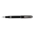 Pelikan Füllhalter Classic 205, Schwarz, Feder F (fein), hochwertiger Kolbenfüller im Geschenk-Etui, 972075