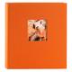 Goldbuch Fotoalbum mit Fensterausschnitt, Bella Vista, 30 x 31 cm, 60 weiße Seiten mit Pergamin-Trennblättern, Leinen, Orange, 27899