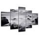 Visario Leinwandbilder 5513 Bild auf Leinwand 160 cm Ozean fertig gerahmte Bilder, 5 Teile
