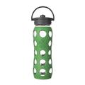 Lifefactory 15012 Glas -Trinkflasche 650ml, Straw Cap, grass green