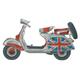 Barry Goodman Vespa, 60 x 80 cm, Leinwanddruck, Mehrfarbig