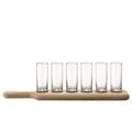 LSA Wodka-Set mit Servierbrett, 40 x 11 cm, 6 Gläser je 80 ml