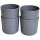 EKOBO 01645 4-er Becher Set, smoke grau