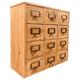 Geko 35 x 15 x 34-Cm-Minischmuck-Schreibtisch-Organisator-Schmuck-Lagerungsschubladen, 12 Holzschublade Minibrust mit Metallgriffen