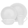 Corelle Geschirr-Set Balla Faenza aus Vitrelle-Glas für 4 Personen 16-teilig, splitter- und bruchfest, weiß