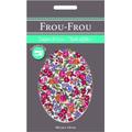Frou-Frou 4619 0 19 Stoff, Baumwolle, 150 x 110 cm, bunte Blumen auf hellem Grund