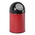 V-Part Abfallbehälter mit Pushdeckel, 30 Liter, rot/schwarz