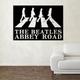 Kult Kanvas Wandaufkleber, Motiv The Beatles Abbey Road, Beige, Large 60cm x 86cm