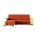 Eysa Lona Liso Sofa Überwurf Chaise Longue 240 cm. links Frontalsicht - Fb. 39-orange