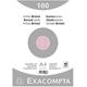 Exacompta 10236E Karteikarten (Packung mit 100, 250g, in Folie eingeschweißt, DIN A4, 21 x 29,7 cm, kariert, ideal für die Schule) 1er Pack rosa