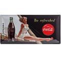 Nostalgic-Art 27007 Coca-Cola - Be refreshed Lady, Blechschild 25x50 cm