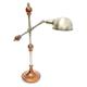 Relaxdays Tischlampe Lampe antik verstellbar Messing-Optik Echtholz Industrial Design 10018502