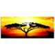 Dsign24 EG312500016 HD Echt-Glas Bild, Africa Art Wandbild Druck auf Glas, XXL, 125 x 50 cm, rot