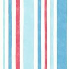 Decorline Tapete Karussell, breite Streifen blau/rot